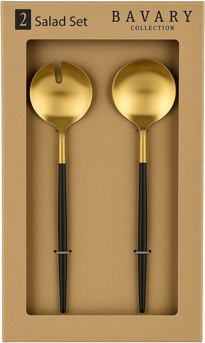 Set à Salade Design Doré et Noir - Happy Muz Deco