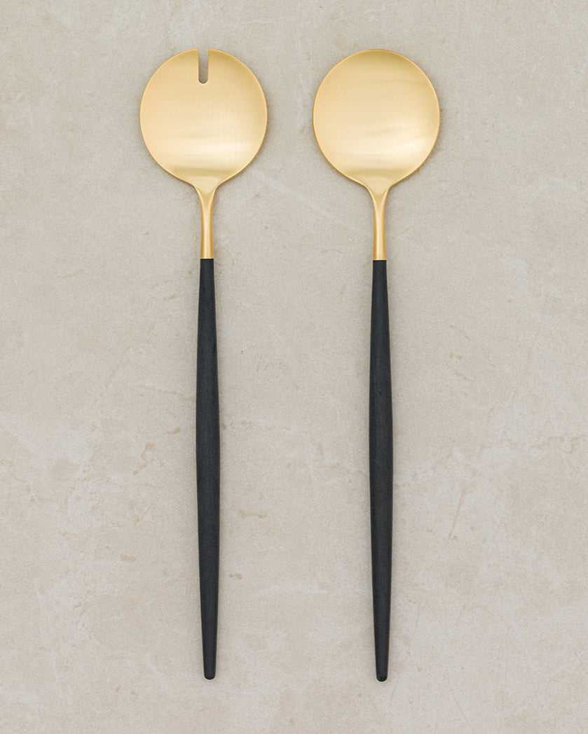 Set à Salade Design Doré et Noir - Happy Muz Deco