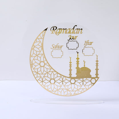Calendrier / Counter horaire du Ramadan en Acrylique
