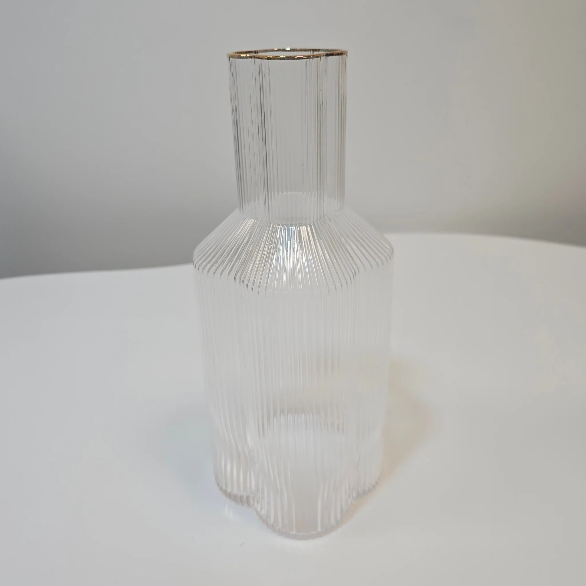 Carafe Trèfle en verre – Liseré doré - Happymuzdeco