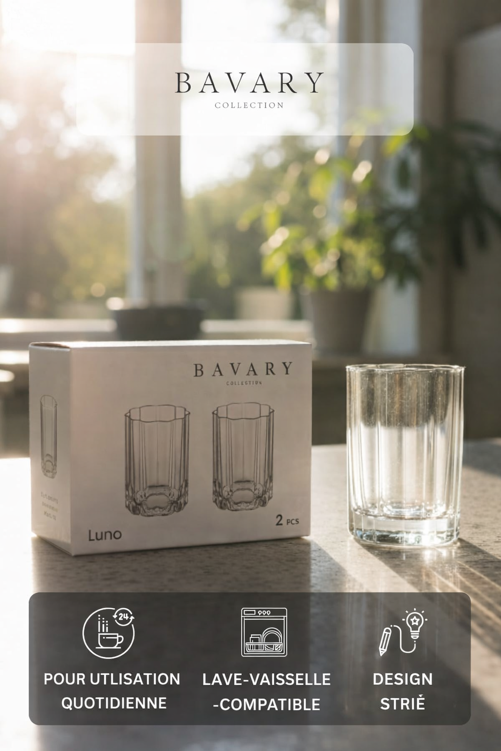 Lot de 2 Grand Verres Luno - Happymuzdeco