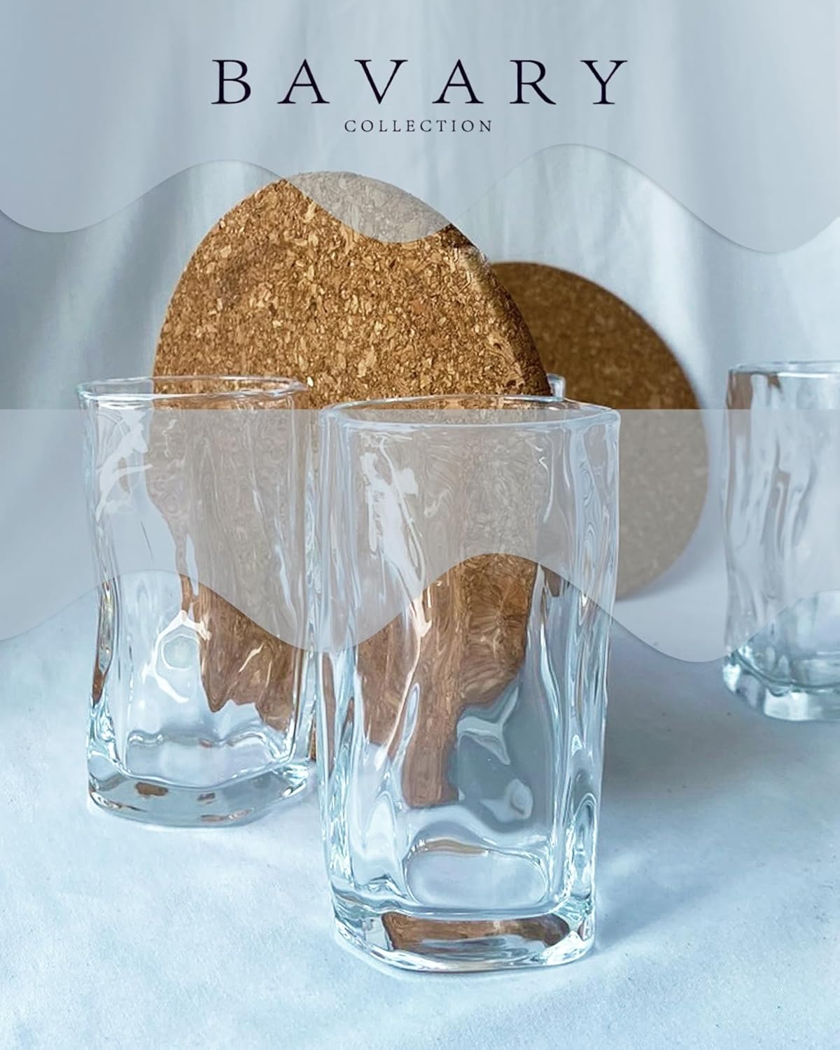 Lot de 6 Grands Verres Design Wave - Happymuzdeco