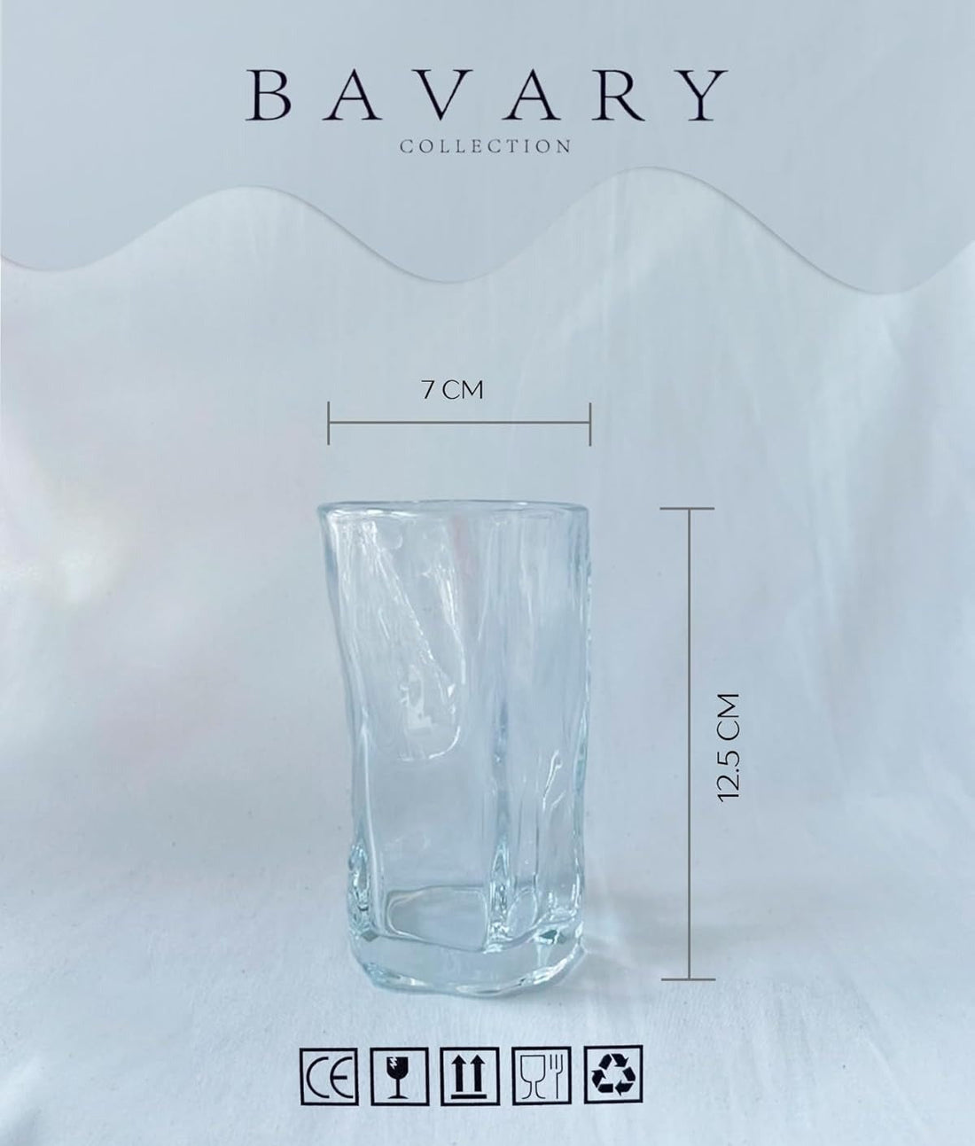 Lot de 6 Grands Verres Design Wave - Happymuzdeco