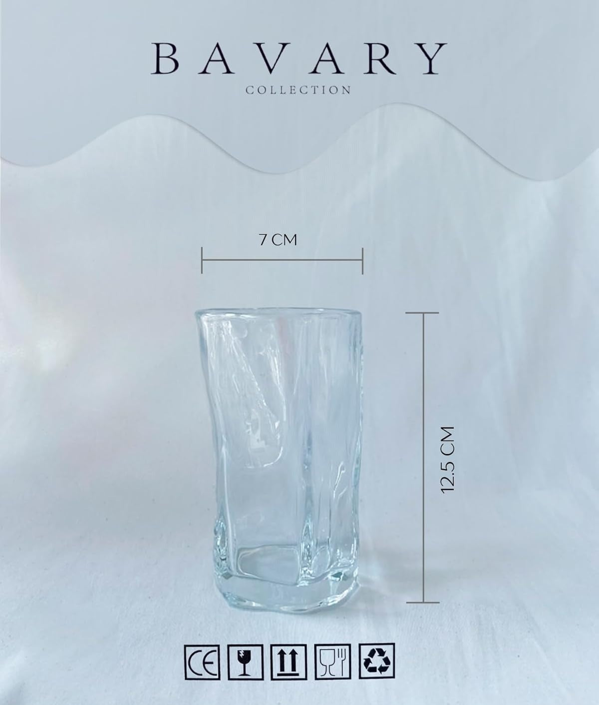 Lot de 6 Grands Verres Design Wave - Happymuzdeco