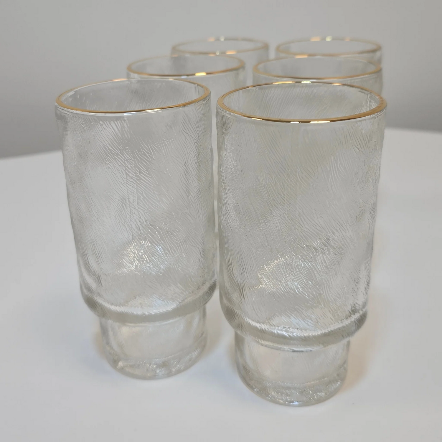Lot de 6 grands Verres Ice – Liseré Doré - Happymuzdeco