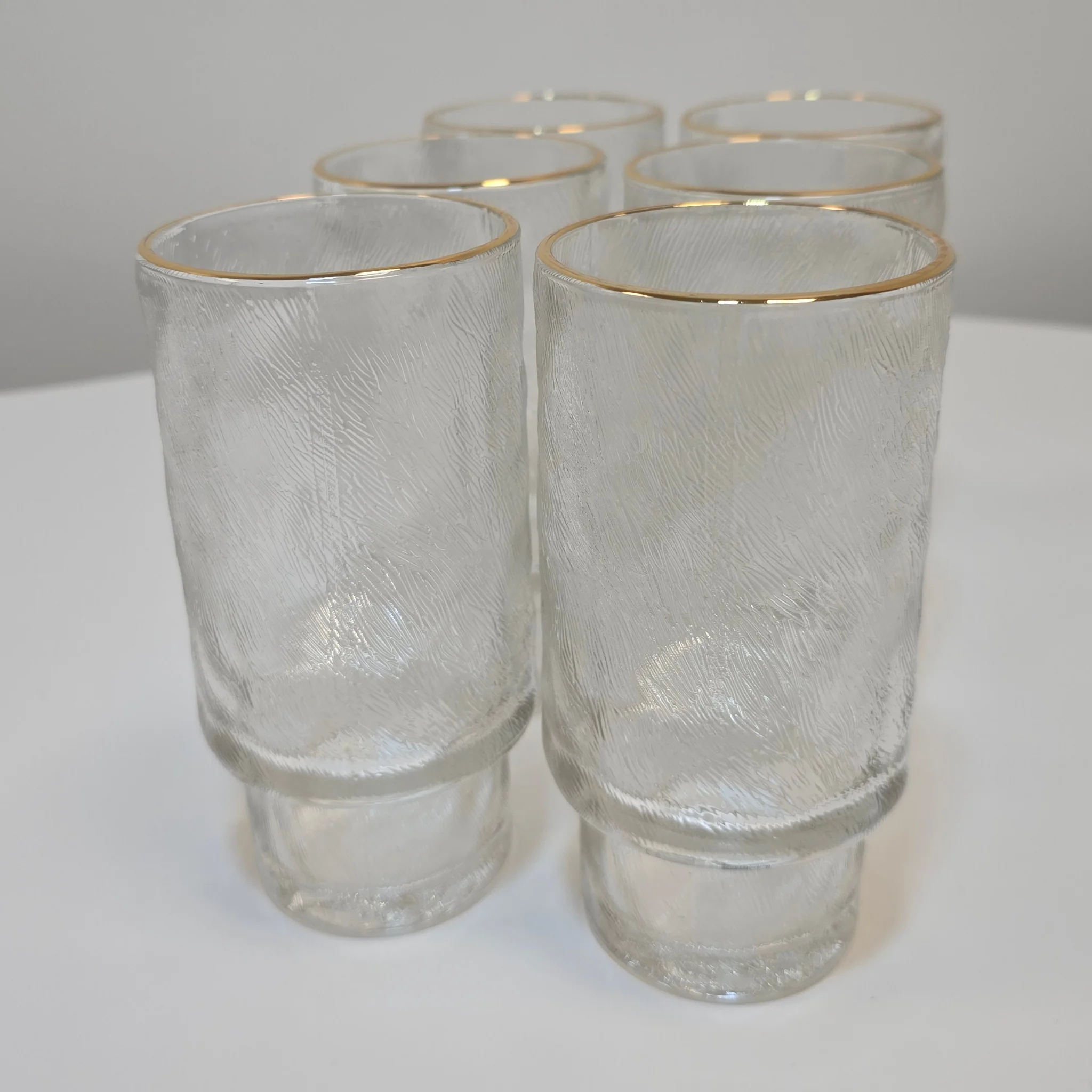 Lot de 6 grands Verres Ice – Liseré Doré - Happymuzdeco