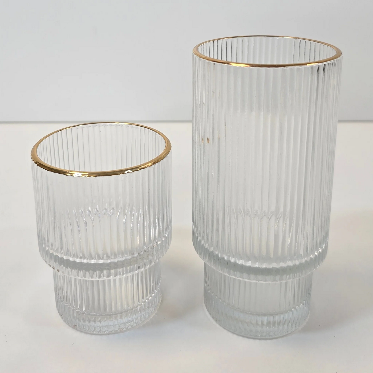 Lot de 6 grands Verres Lines – Liseré Doré - Happymuzdeco
