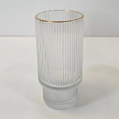 Lot de 6 grands Verres Lines – Liseré Doré - Happymuzdeco