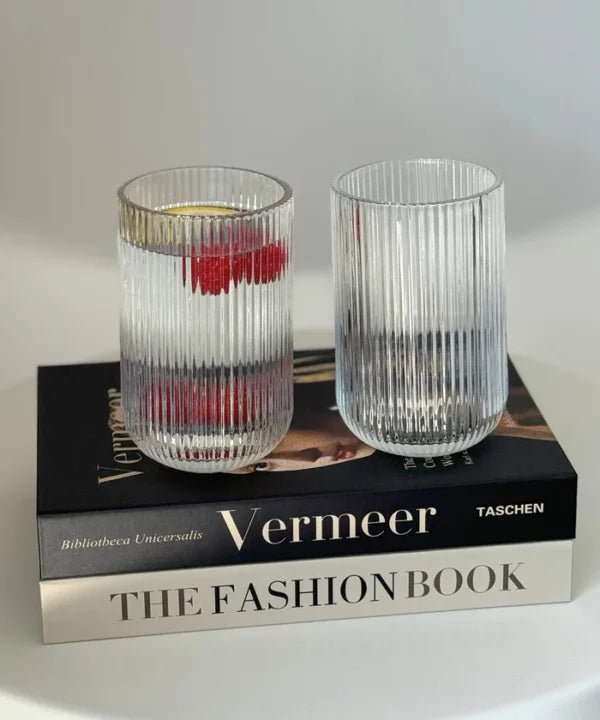 Lot de 6 Grands Verres Stripped - Happymuzdeco