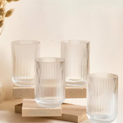 Lot de 6 Grands Verres Stripped - Happymuzdeco