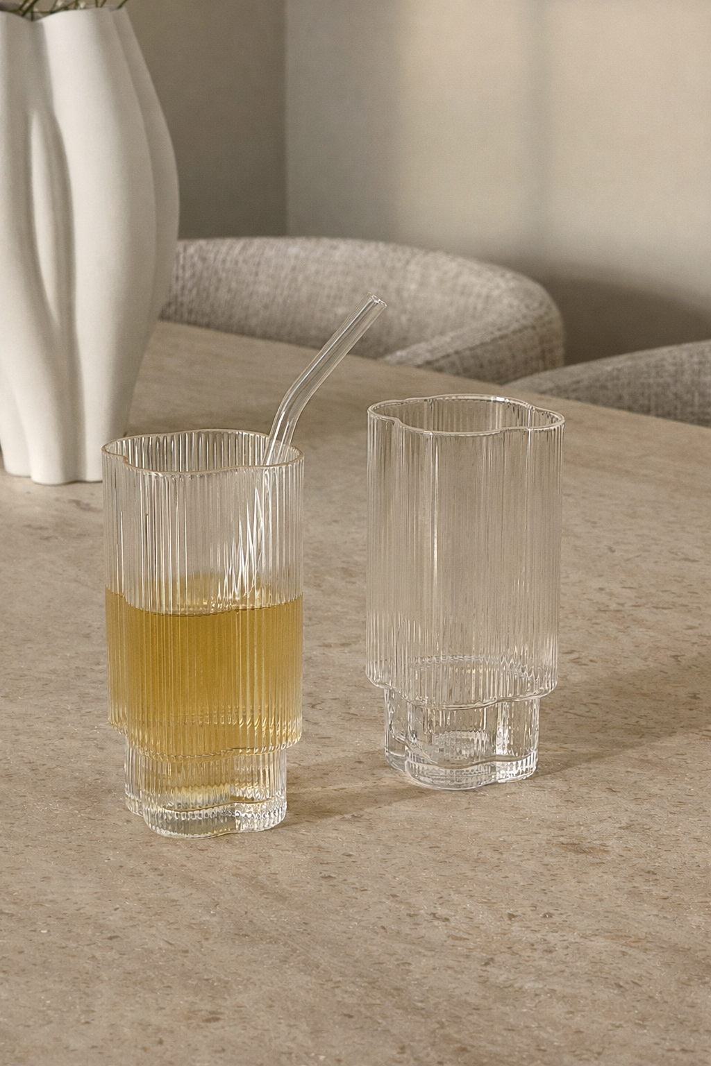 Lot de 6 grands verres Trèfle - Happymuzdeco