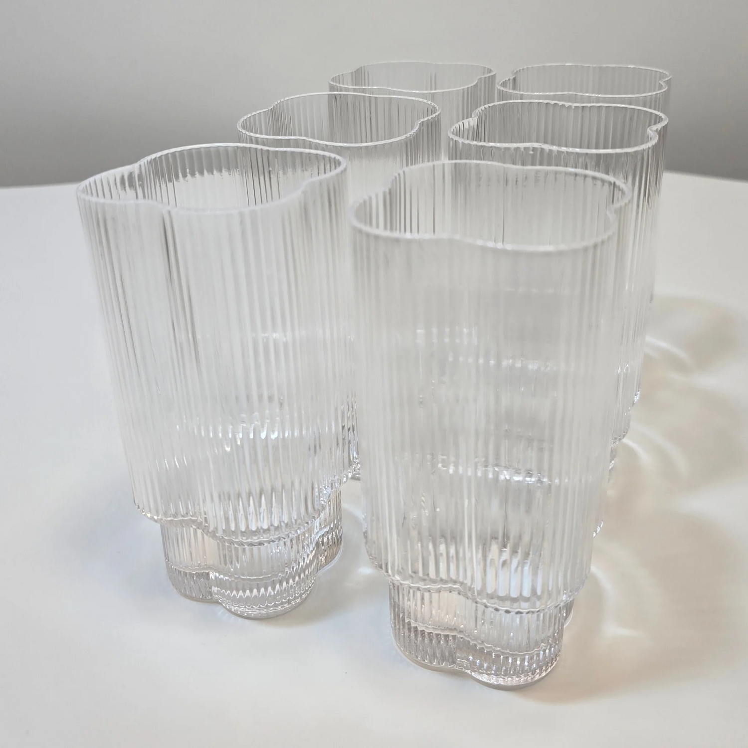 Lot de 6 grands verres Trèfle - Happymuzdeco