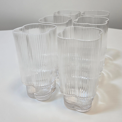 Lot de 6 grands verres Trèfle - Happymuzdeco