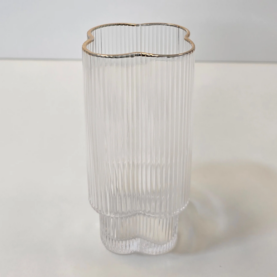 Lot de 6 Grands Verres Trèfle – Liseré Doré - Happymuzdeco