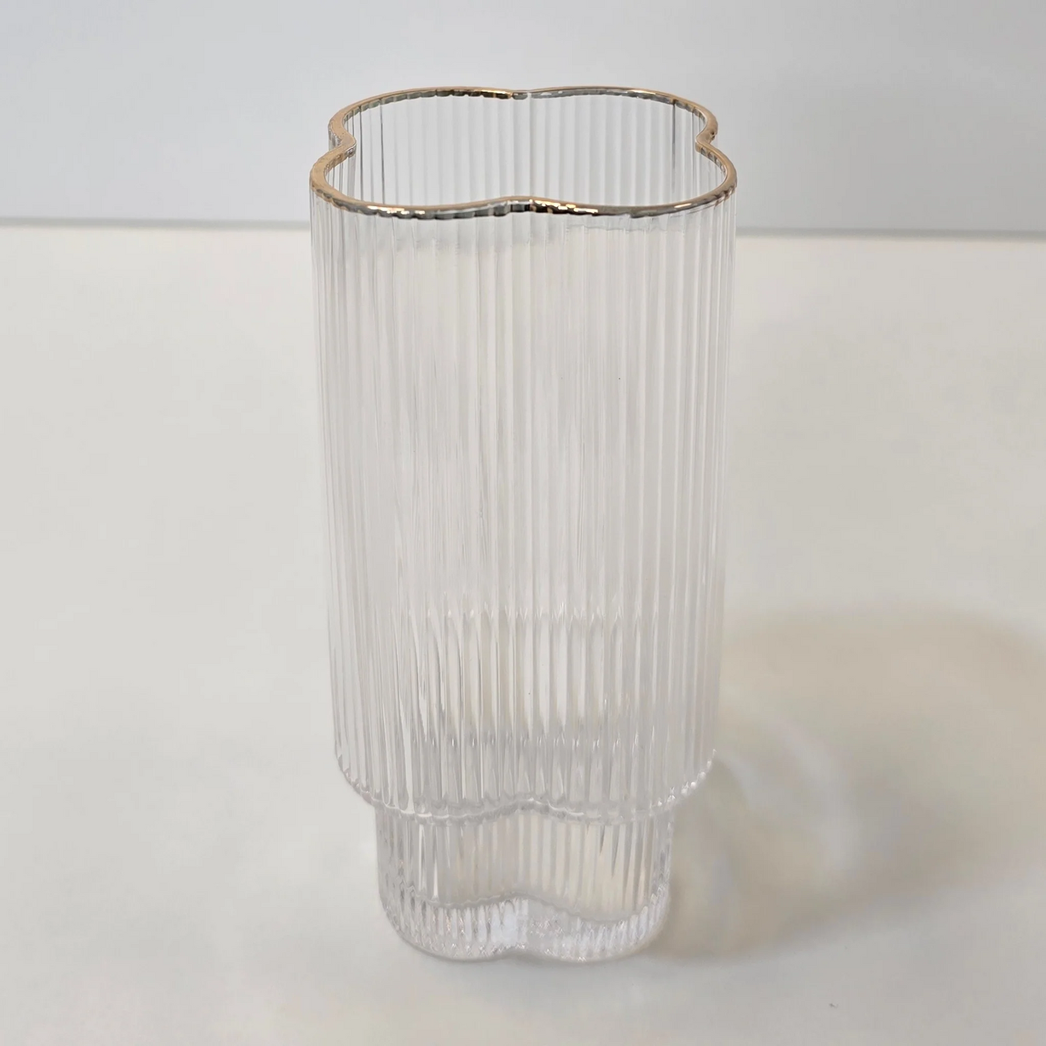 Lot de 6 Grands Verres Trèfle – Liseré Doré - Happymuzdeco