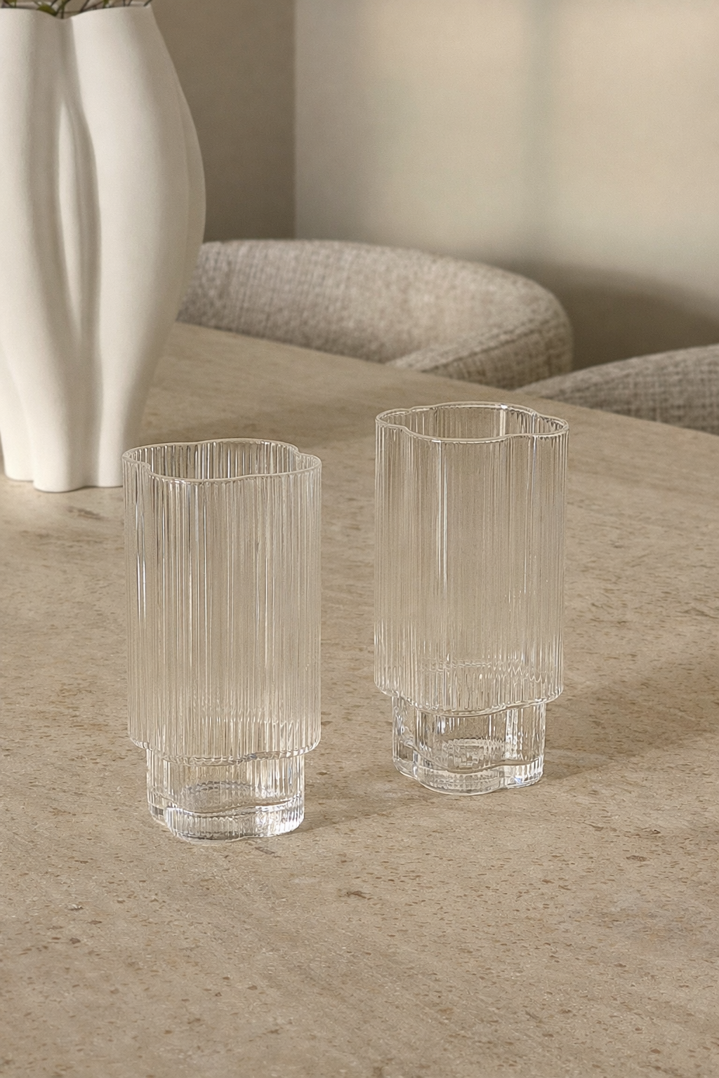 Lot de 6 grands verres Trèfle - Happymuzdeco