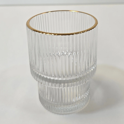 Lot de 6 petit Verres Lines - Liseré Doré - Happymuzdeco