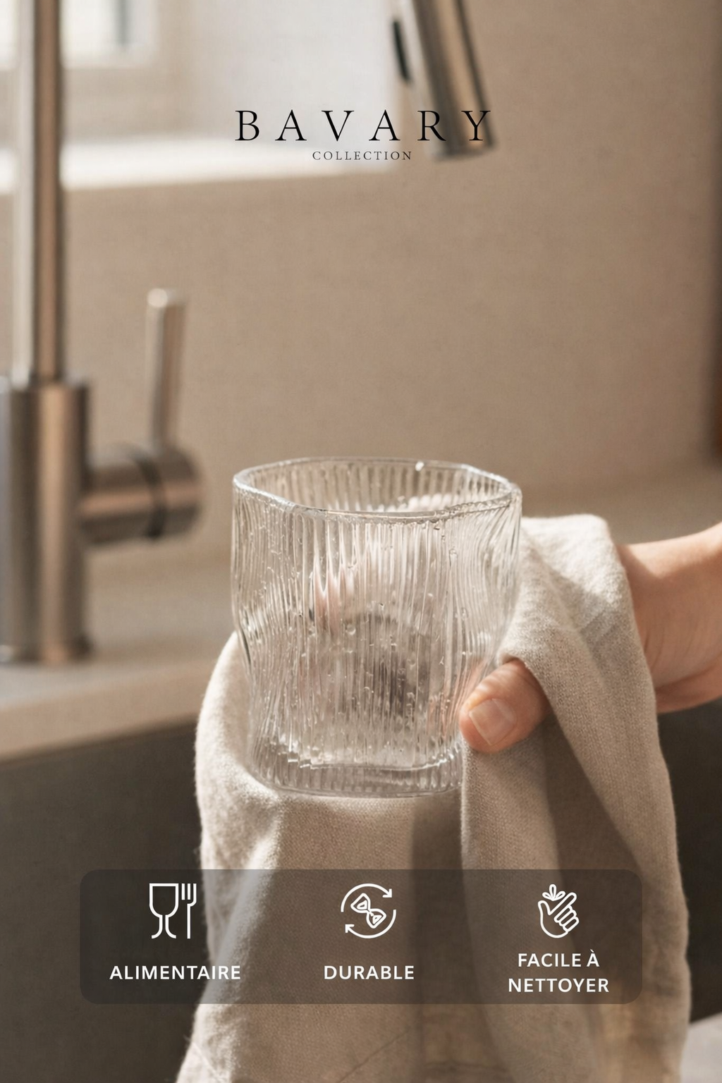 Lot de 6 Petits Verres Design Wave Lines - Happymuzdeco