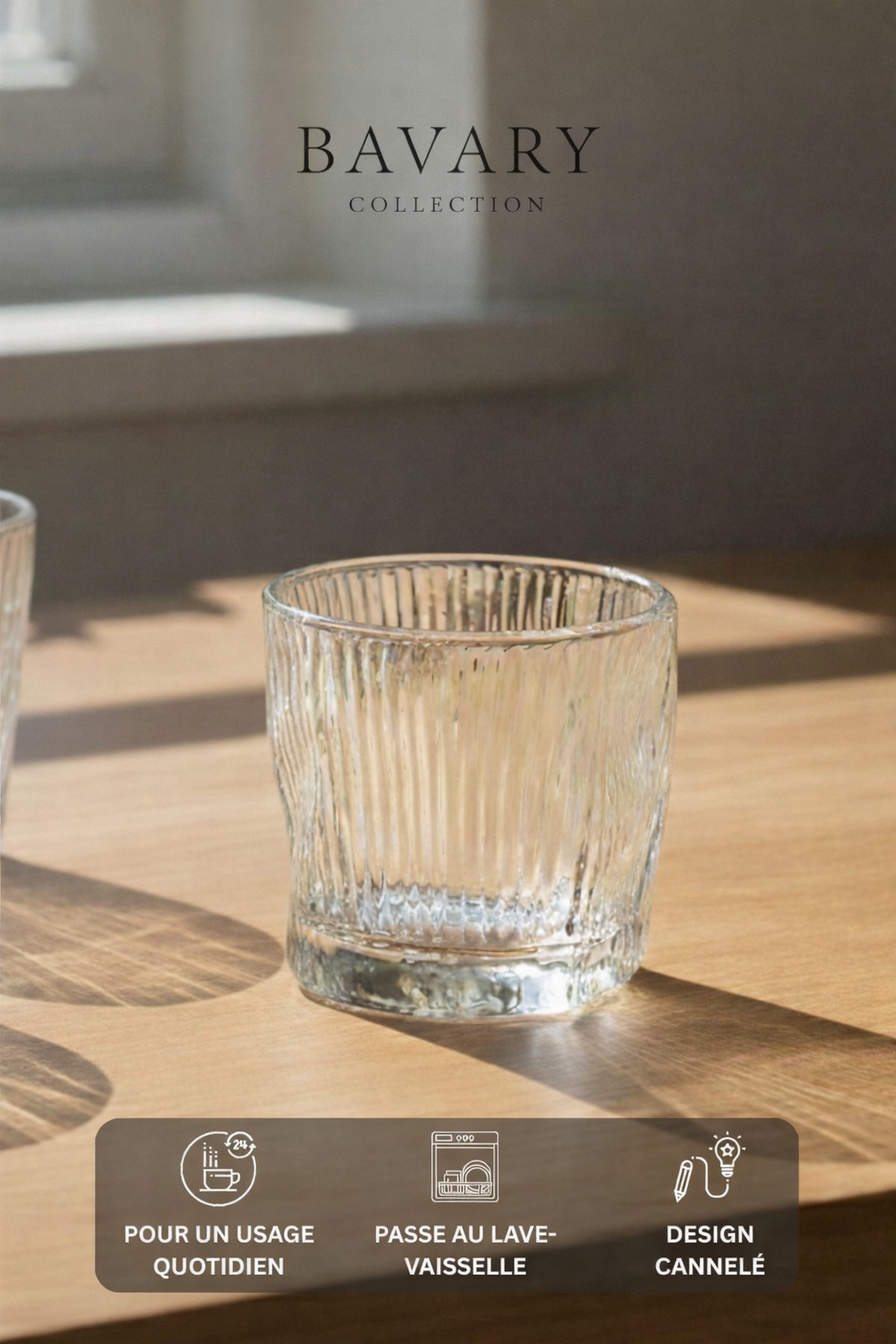 Lot de 6 Petits Verres Design Wave Lines - Happymuzdeco
