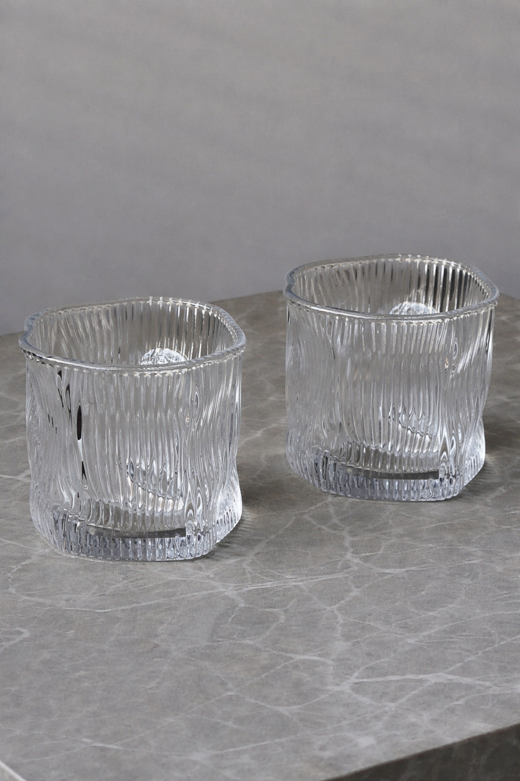 Lot de 6 Petits Verres Design Wave Lines - Happymuzdeco