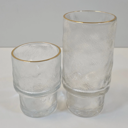 Lot de 6 petits Verres Ice - Liseré Doré - Happymuzdeco