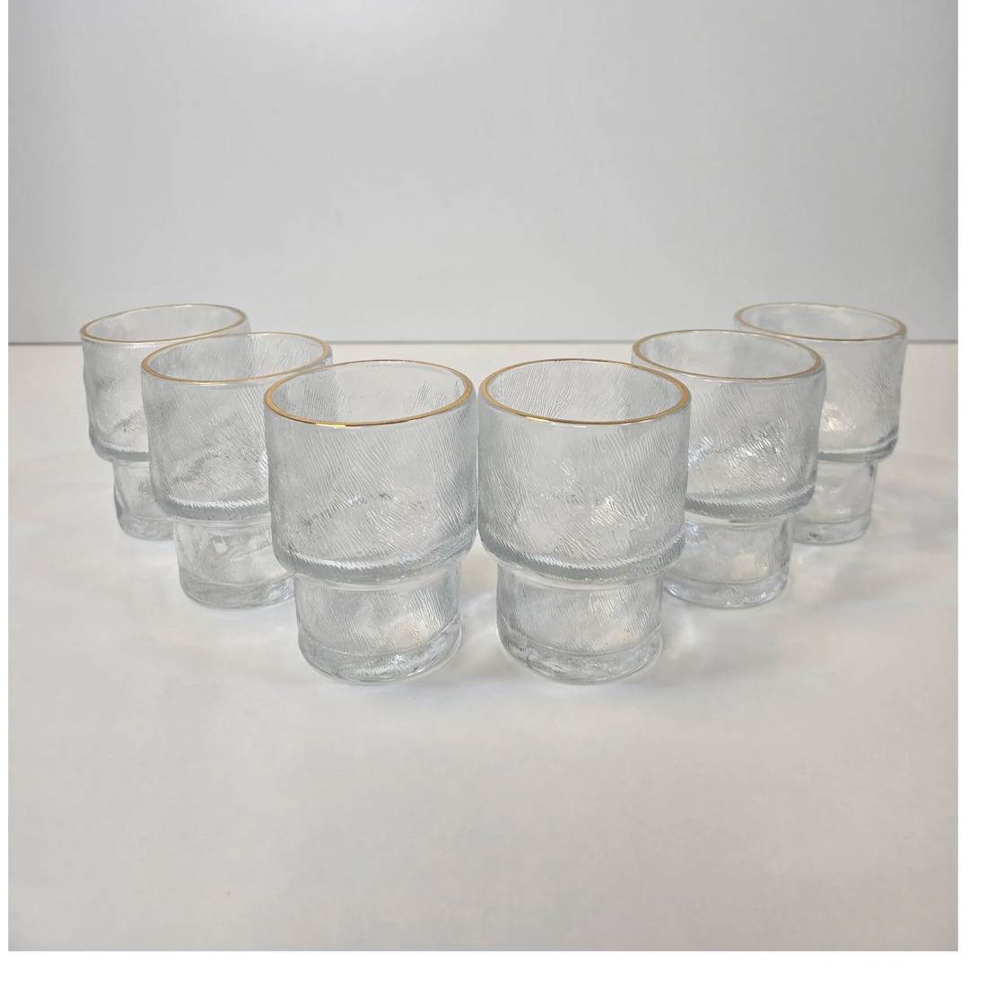 Lot de 6 petits Verres Ice - Liseré Doré - Happymuzdeco