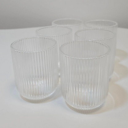 Lot de 6 Petits Verres Stripped - Happymuzdeco