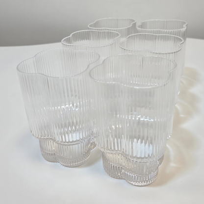 Lot de 6 petits verres Trèfle - Happymuzdeco