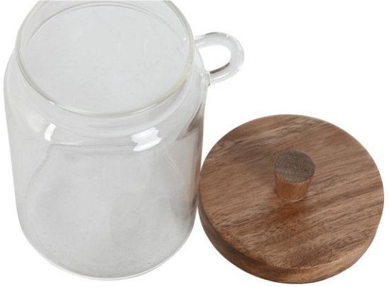 Pot de cuisine en bois d’acacia – Rangement alimentaire - Happymuzdeco