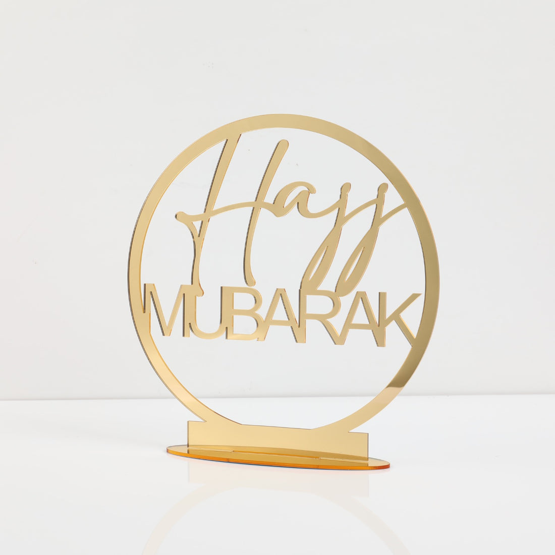 Déco en Acrylique Hajj Mubarak - Doré - Happy Muz Deco