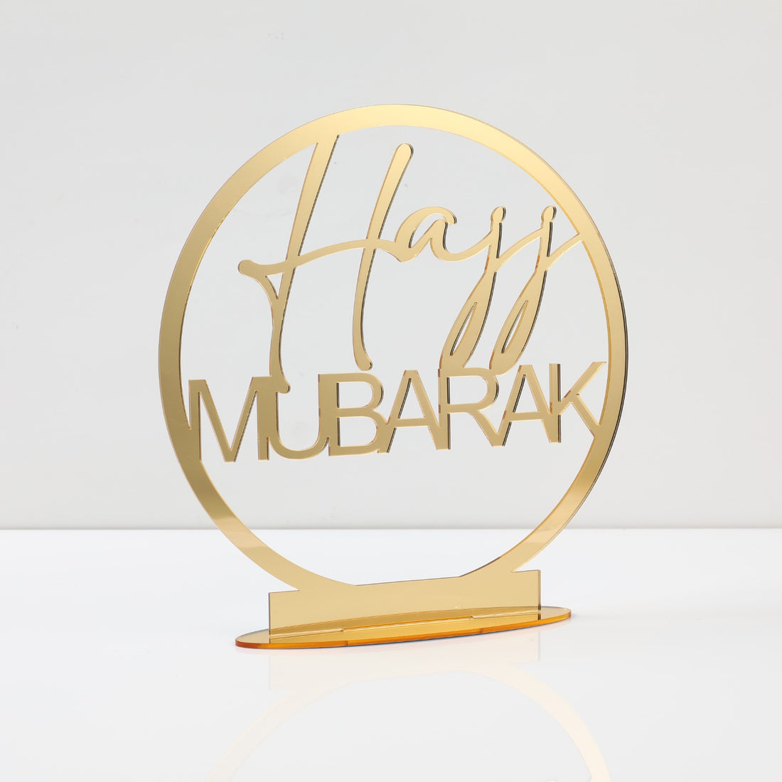 Déco en Acrylique Hajj Mubarak - Doré - Happy Muz Deco