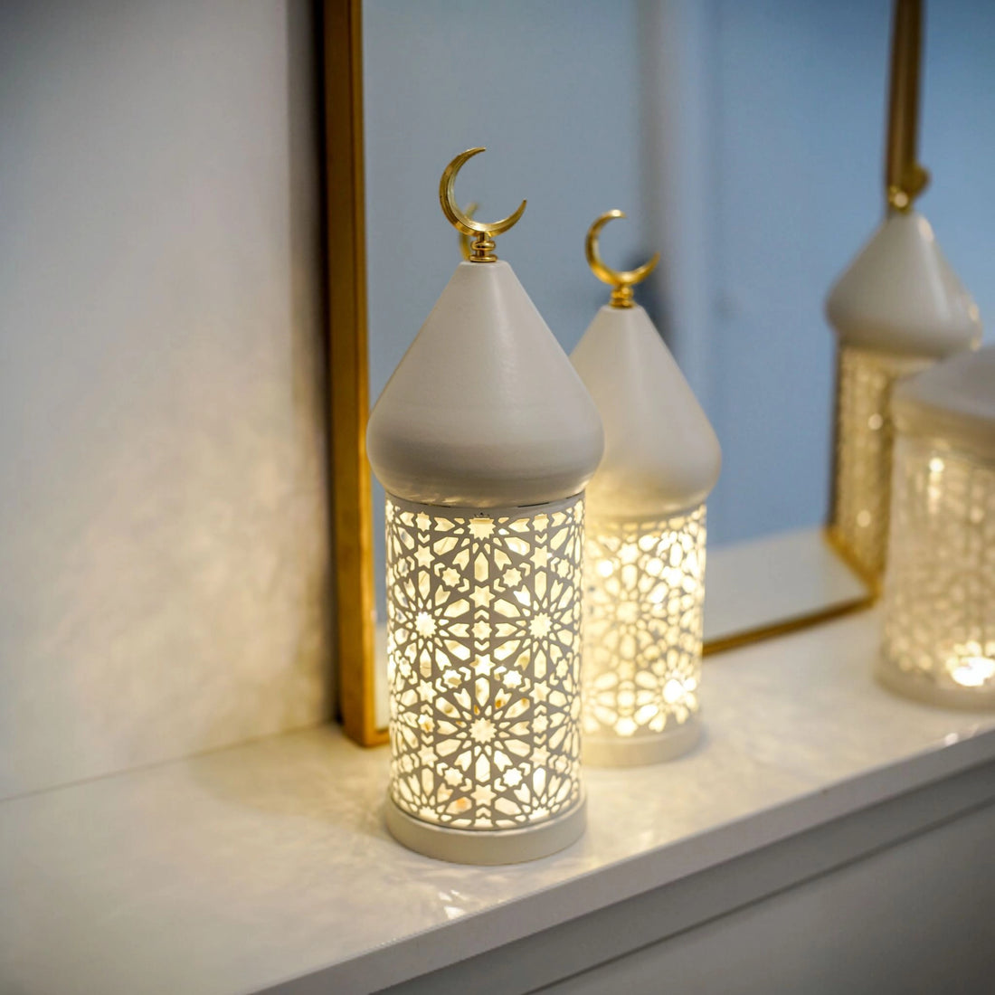 Petite Lanterne lumineuse LED - Blanche