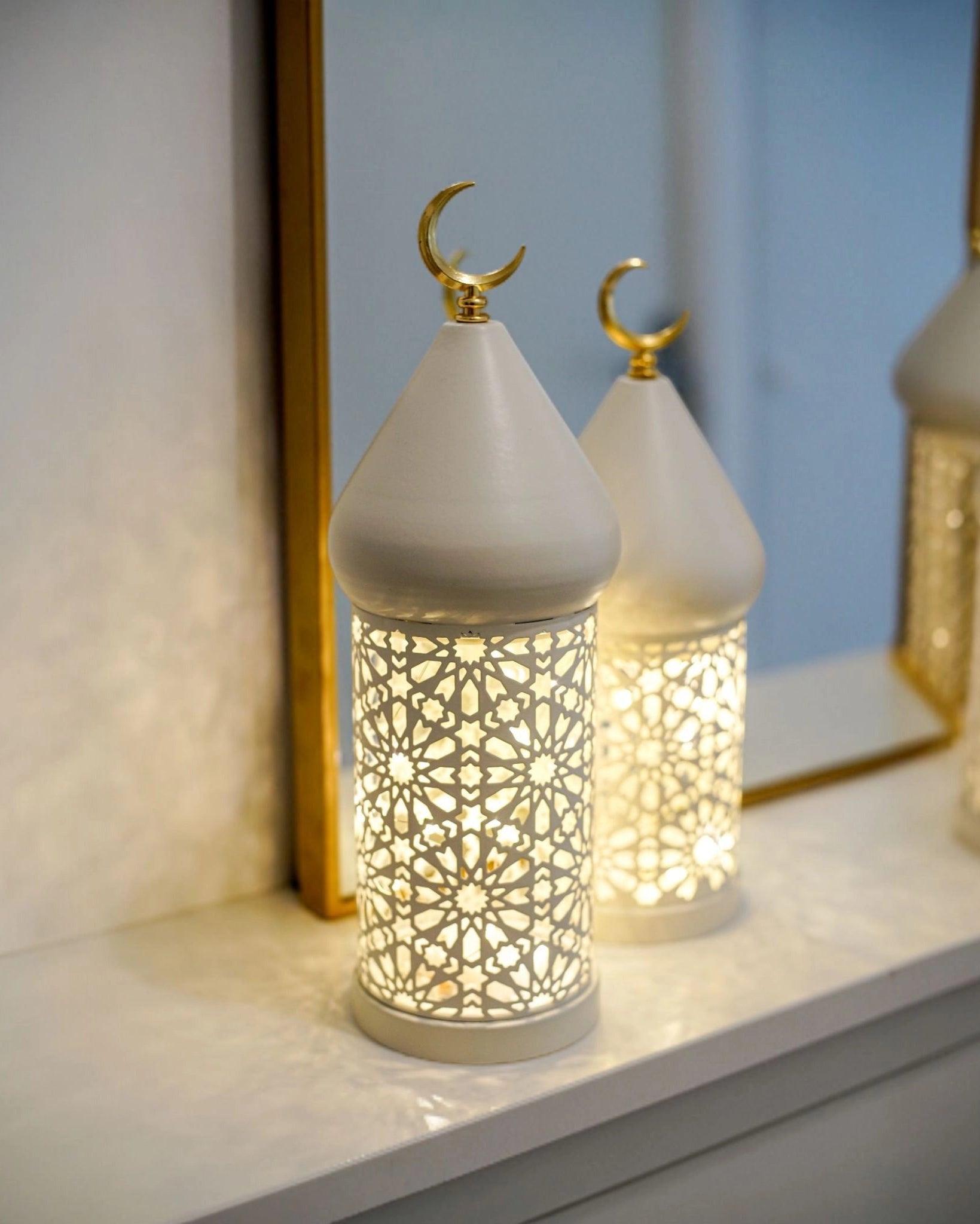 Petite Lanterne lumineuse LED - Blanche