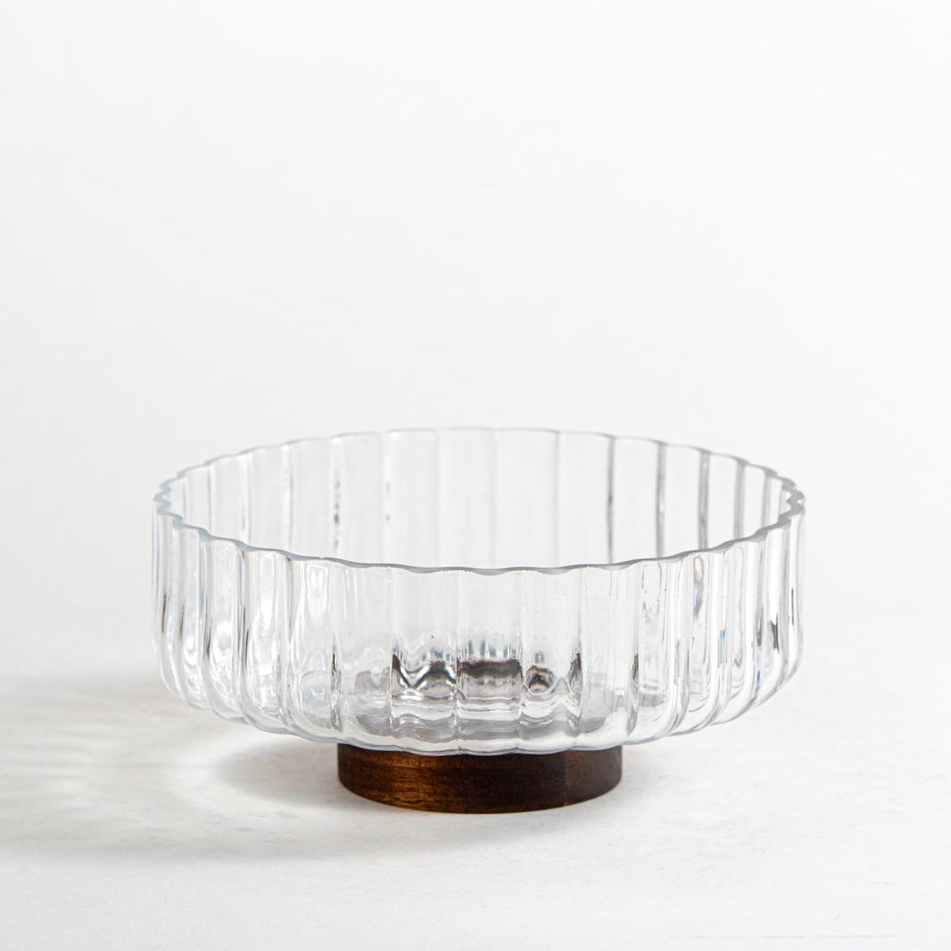 Saladier avec support en bois d’acacia – 20 cm - Happymuzdeco