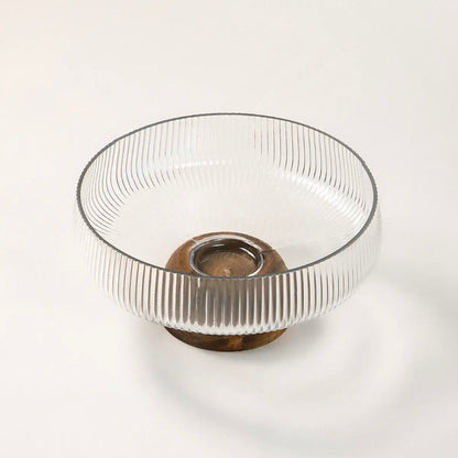 Saladier avec support en bois d’acacia – 24 cm - Happymuzdeco