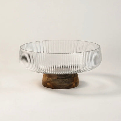 Saladier avec support en bois d’acacia – 24 cm - Happymuzdeco