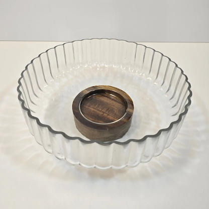 Saladier avec support en bois d’acacia – 26 cm - Happymuzdeco