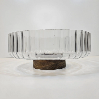 Saladier avec support en bois d’acacia – 26 cm - Happymuzdeco