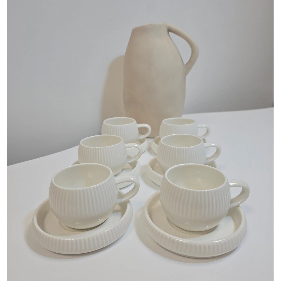 Service à café Chubby Lines – Tasses 120 ml - Happymuzdeco