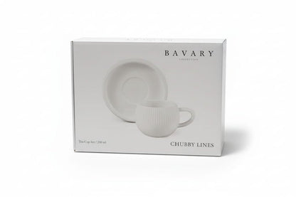 Service à café Chubby Lines – Tasses 200 ml - Happymuzdeco