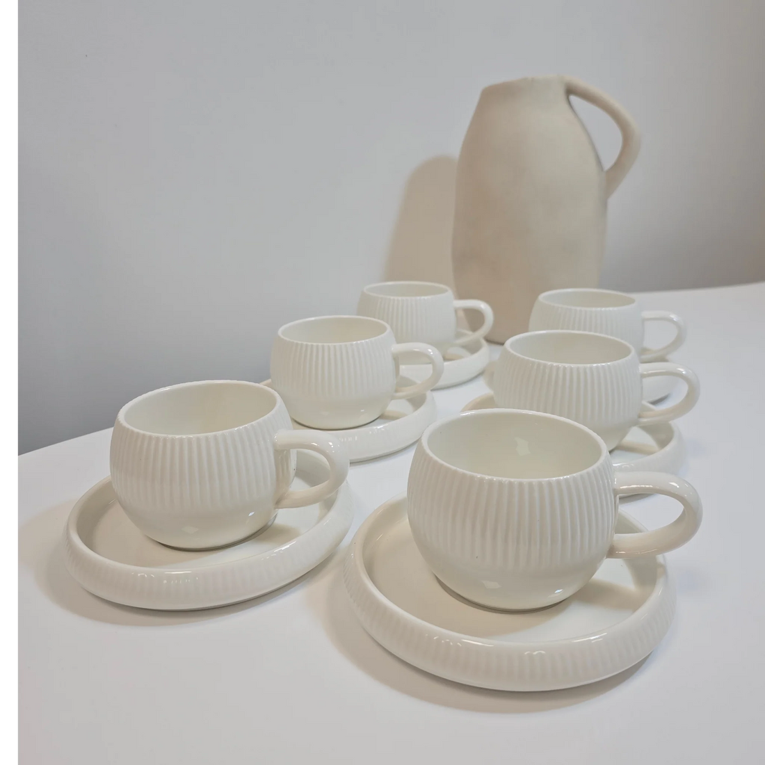 Service à café Chubby Lines – Tasses 200 ml - Happymuzdeco