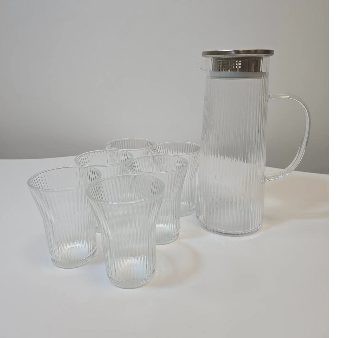 Service carafe et verres en verre - Happymuzdeco
