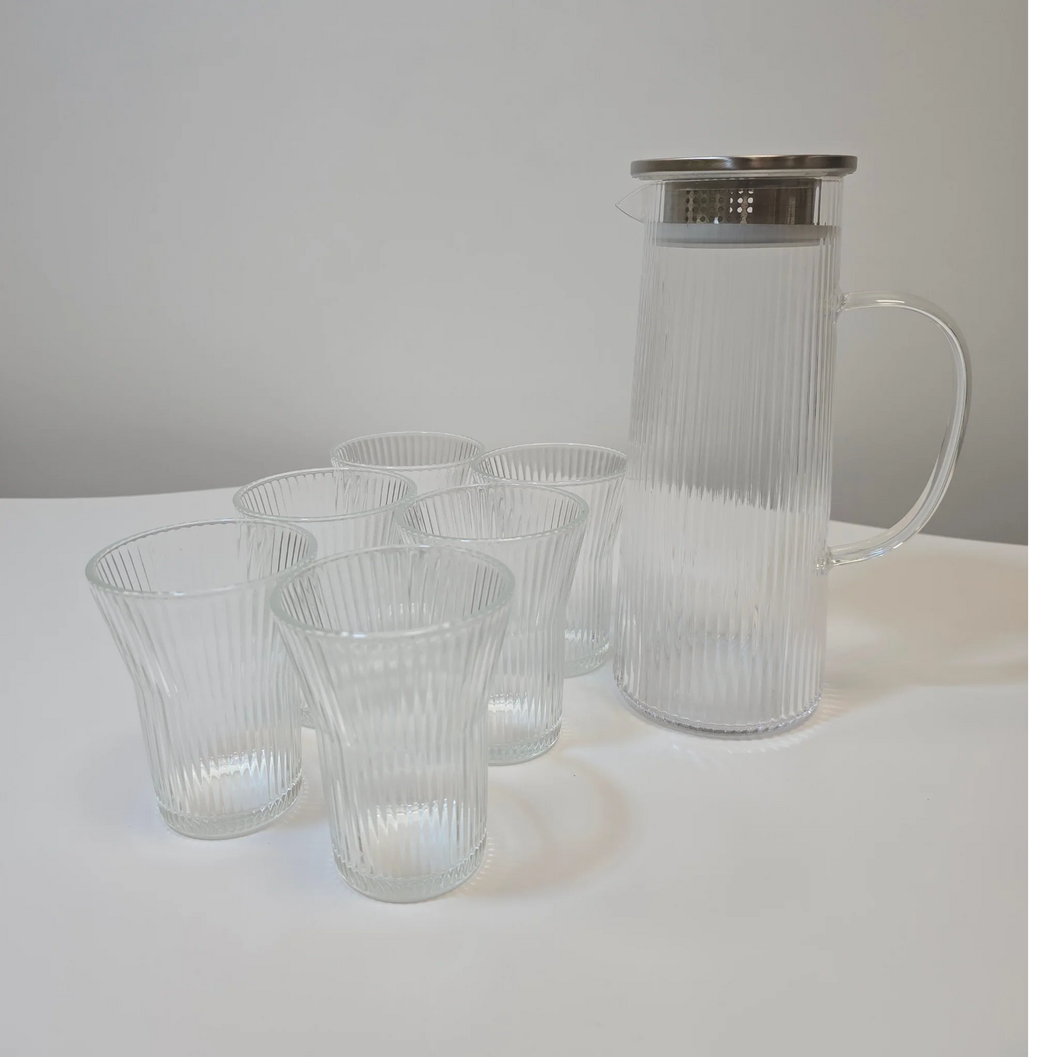 Service carafe et verres en verre - Happymuzdeco