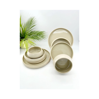 Service de vaisselle Chubby crème – 24 pièces