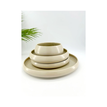 Service de vaisselle Chubby crème – 24 pièces