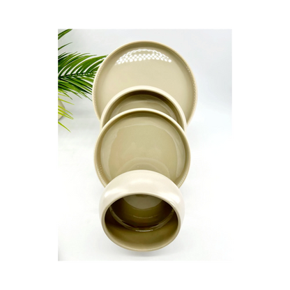 Service de vaisselle Chubby crème – 24 pièces