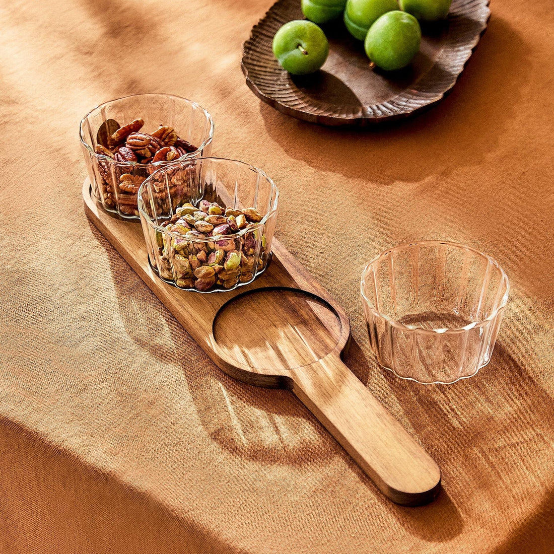 Set de bols apéritif avec support en bois - Happymuzdeco