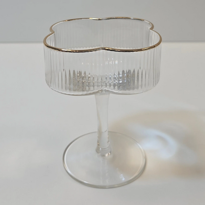 Lot de 6 verres à cocktail Trèfle – Liseré doré - Happymuzdeco