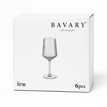 Lot de 6 Verres à pied Lines - Happymuzdeco