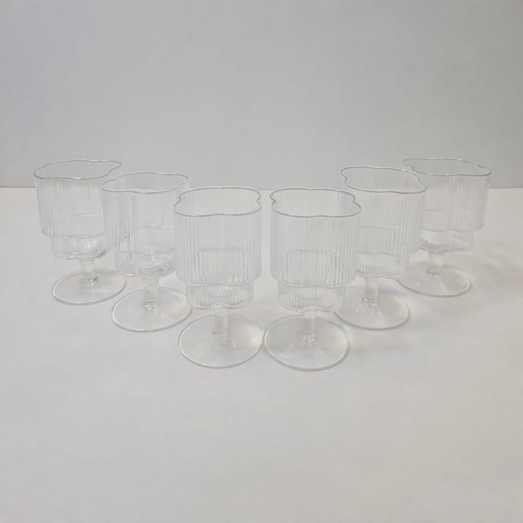 Lot de 6 verres à pied Trèfle